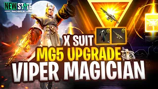 UPGRADE MG5 GUN | NEW X SUIT | VIPER MAGICIAN CRATE OPENING | NEW STATE MOBILE 🔥 15K NC
