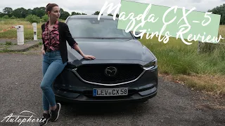 Larissa fährt den 2021 Mazda CX-5 Skyactiv-D 184 AWD in Polymetall Grau [4K] - Autophorie