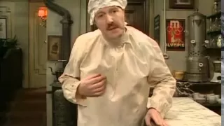Allo' Allo' - Lieutenant Gruber catches Rene wearing nothing but a hospital gown...