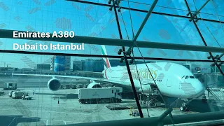 Aboard Emirates A380 Economy Class, Dubai to Istanbul