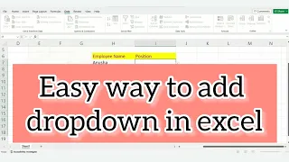 How to add a dropdown in excel | Easy way to add dropdown in excel @Computerskillsandgk