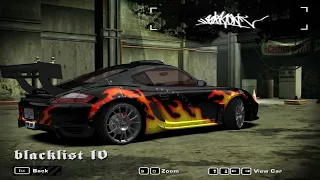 Blacklist #10 Porsche cayman s vs Mitsubishi Evolution VIII NFS Most Wanted