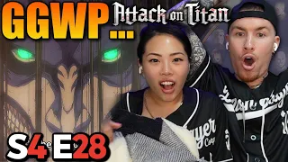 GAME OVER | Attack on Titan Reaction S4 Ep 28