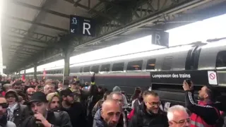 Les manifestants marseillais arrivent à la gare de Lyon à Paris