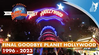🍽 Final goodbye to Planet Hollywood, an icon from Disney Village in Disneyland Paris 2023