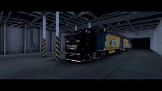 ETS2 | MAN TGX Freightliner | double trailer 18T | Denmark to Norway