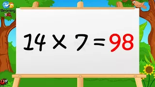 Learn Multiplication Table of  Fourteen 14 x 1 = 14 - 14 Times