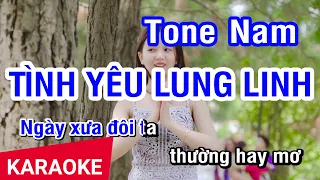 KARAOKE Tình Yêu Lung Linh Tone Nam | Nhan KTV