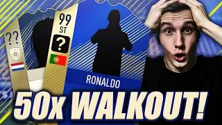 OMG! TRAFIŁEM TOTS RONALDO 99!!! MÓJ NAJLEPSZY PACK OPENING W ŻYCIU! 50x WALKOUT! FIFA 18 ULTIMATE