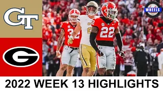 #1 Georgia vs Georgia Tech Highlights | College Football Week 13 | 2022 College Football Highlights