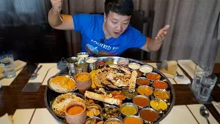 MASSIVE Plate of INDIAN FOOD (Thali) Over 30 ITEMS!!!