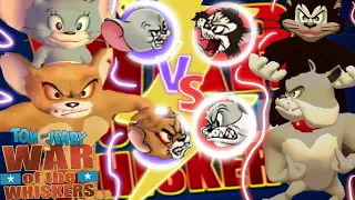 Tom and Jerry in War of the Whiskers | Nibbles & Monster Jerry VS Butch & Spike Tag Team