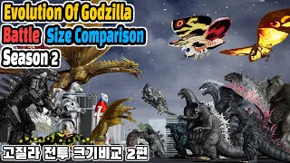 고질라 전투의 진화 애니메이션 시즌 2 (Evolution of Godzilla Monsters Battle : Size Comparison Season 2)