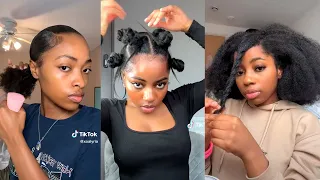 Cute & Trendy Natural Hairstyles Compilation 💞 Viral Black Hair TikToks Compilation