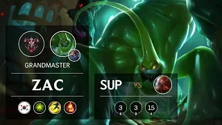 Zac Support vs Gragas - KR Grandmaster Patch 9.11