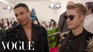 Justin Bieber and Olivier Rousteing at the Met Gala 2015 | China: Through the Looking Glass