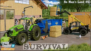 Survival in No Man's Land #63🔸Finishing Making Silage. Buying & Feeding Pigs🔸Farming Simulator 22🔸4K