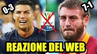 ROMA E JUVENTUS UMILIATE IN COPPA ITALIA! - La Reazione Dei Tifosi Del Web