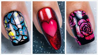 New Valentine’s Day Nail Art Ideas #tutorial | Best Glitter Nail Art 2024