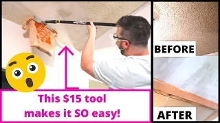 DIY How to Remove Textured Popcorn Ceiling | EASY, FAST, and CHEAP!