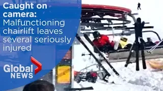 Skiers violently thrown from malfunctioning chairlift in Georgia