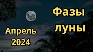 Фазы луны в Апреле 2024 года