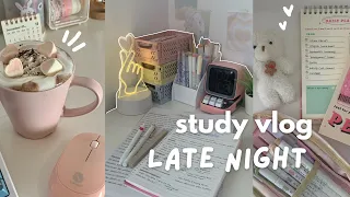 Late night study vlog 🧸 revising, note taking, making pasta, being productive, ft. Edrawmind