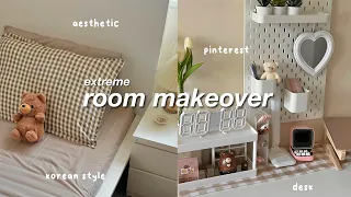 aesthetic room makeover 2023🧸| pinterest & korean inspired ft. roseforever, ikea trips + hauls