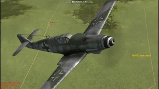 перехват ПЕ-2 на Bf 109 K4
