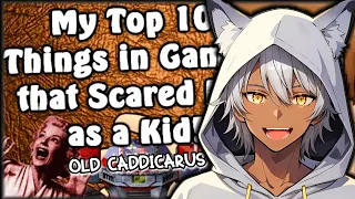 Top 10 Things in Games that Scared Kid Caddicarus | Sleepy Reacts