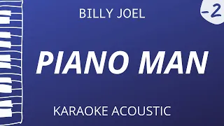 Piano Man - Billy Joel (Acoustic Karaoke) Lower Key