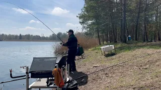 Велике свято , а Я на озері Баунті.Ловимо карпа і червонопірку. 1ч