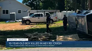 Child killed in Richmond crash, teenage driver injured