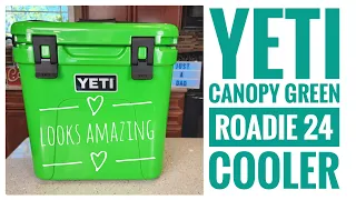 NEW! YETI Roadie 24 Canopy Green Cooler Review        How Big is the inside