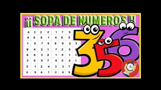 🔔 SOPA DE NUMEROS! JUEGO PARA NIÑOS Y ADULTOS DE MATEMATICAS DIFICILES CON RESPUESTA AGILIDAD VISUAL