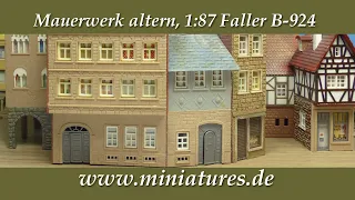 Weathering Brickwork, Old Town Block, 1:87 Faller B-924