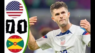 Grenada vs USA 1-7 All goals and Highlights March 24. 2023 CONCACAF Nation