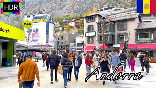 🇦🇩【HDR 4K】Andorra Autumn Walk - Avinguda Meritxell (October, 2021)