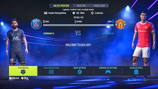 FIFA 22 PS5 - PSG Vs Man United Ft. Messi, Ronaldo, | UEFA Champions League Final - 4K Gameplay