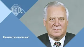 Неизвестное интервью Н.И.Рыжкова о Чернобыльской катастрофе (1998 год). Часть I