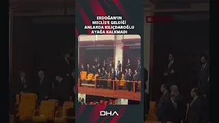 Cumhurbaşkanı Erdoğan, yemin töreni̇ için Meclis'e girdiği anda Kemal Kılıçdaroğlu ayağa kalkmadı