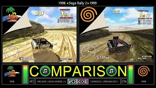 Sega Rally 2 (Arcade vs Dreamcast) Side by Side Comparison