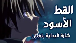 شارة القط الأسود🐈‍⬛بلغتين العربية🇸🇦واليابانية🇯🇵❕