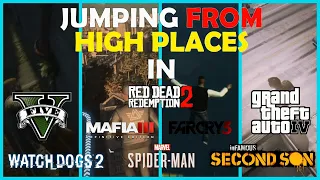 Jumping From HIGH PLACES in 16 OPEN WORLD GAMES  2008-2022