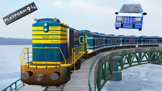 Miss the train let's catch them!!! - Flying Car Cartoon - Choo choo train kids videos