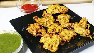 How To Make Crispy Onion Pakoda In Air Fryer | Onion Fritters Recipe In Air Fryer | Tea Time Snacks