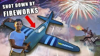 GIANT AIRPLANE vs FIREWORKS!