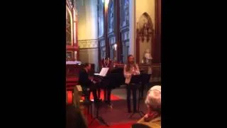 Ingvild spiller solo i Bragerne kirke; Frensham Pond av W.LLoyd Webber