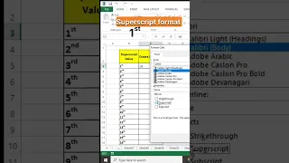 superscript In Excel #excel #msexcel #exceltips #excelformula #viral #exceltutorial #techmicrosoft