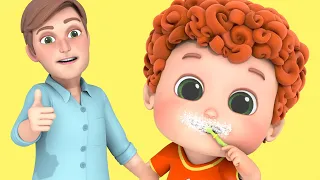 This Is The Way  we brush our teeth 3D Animation song| Kids Songs | 4k rhymes for babies | blue fish